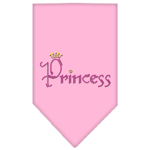 Princess Rhinestone Bandana Light Pink Large